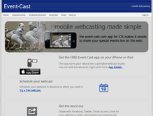 Tablet Screenshot of event-cast.com